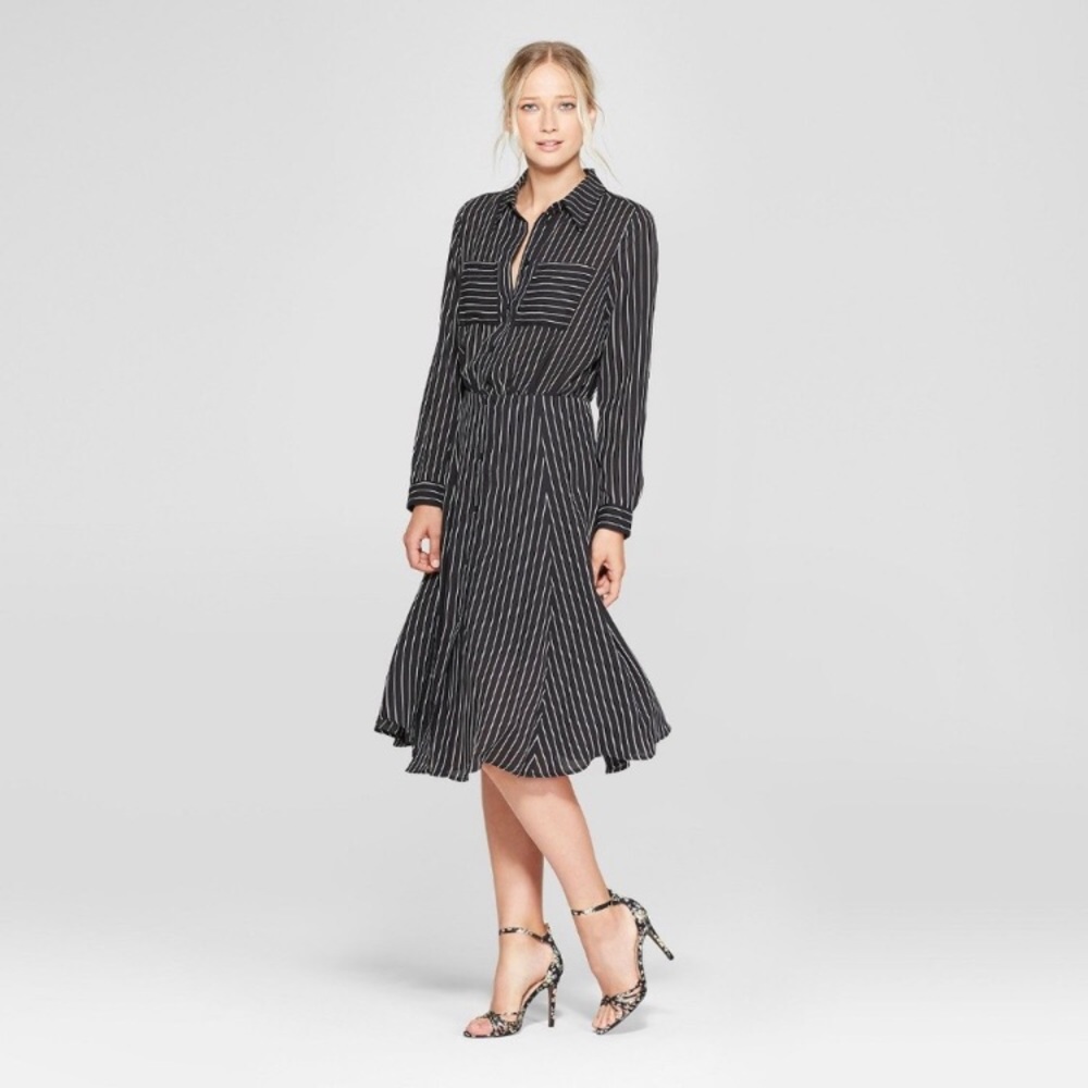 Who what wear black/white shirt dress L